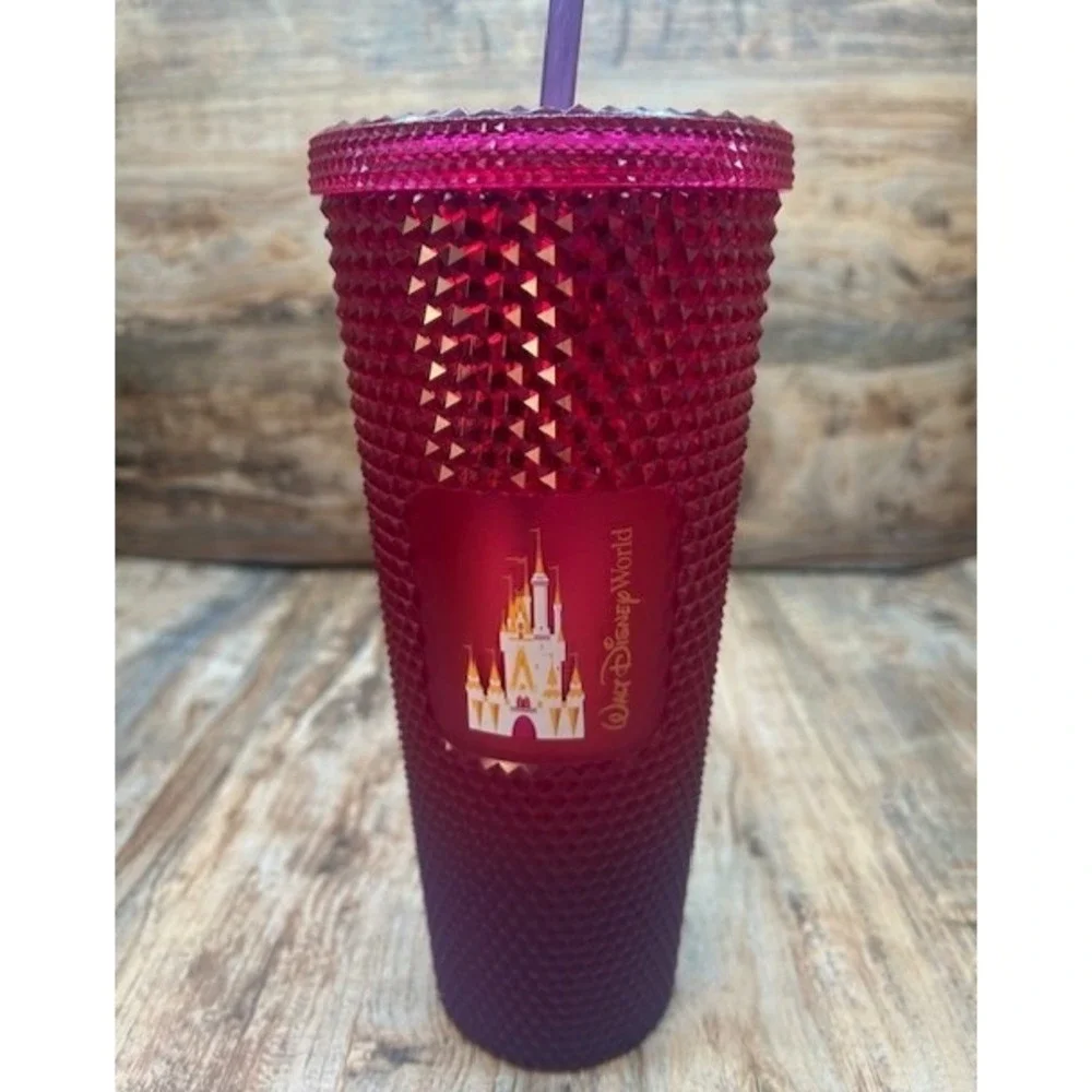 Starbucks / Walt Disney World 2021 Castle Red Geometric 24oz Tumbler Cup